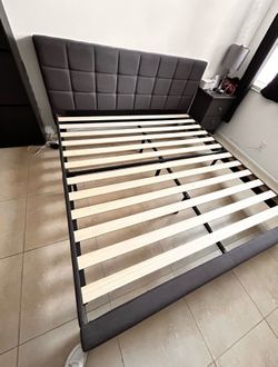 King bed frame and mattress