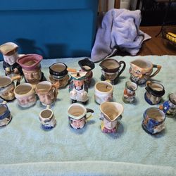 Antique Ugly Face Mugs 1940s and earier