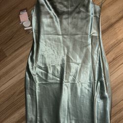 Birdy Grey Green XL Satin Dress