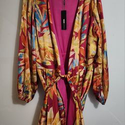 Fashion Nova Sz 1X Satin Mini Dress BNWT 