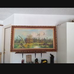 Large Duck Wildlife Painting BY BURTON  $40.00