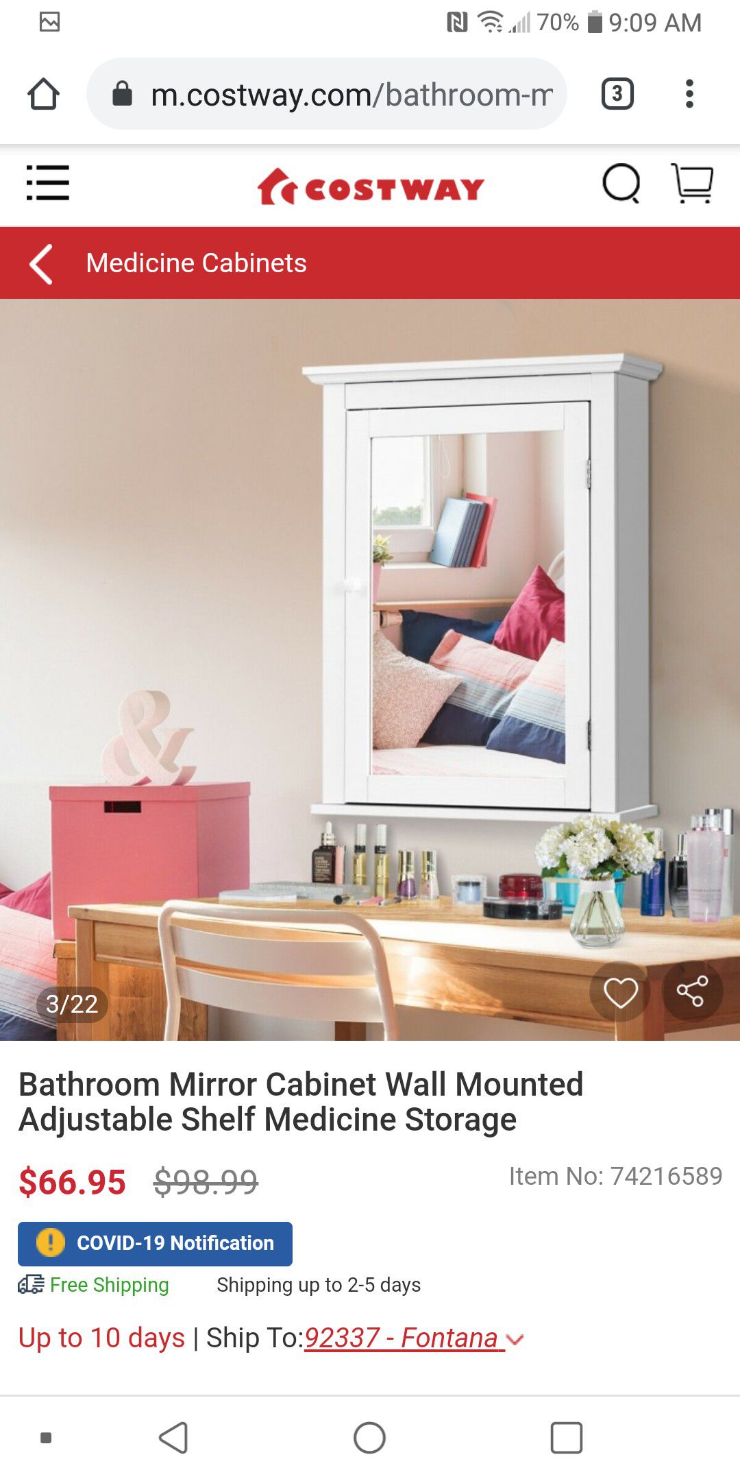 Mirror cabinet wall NEW