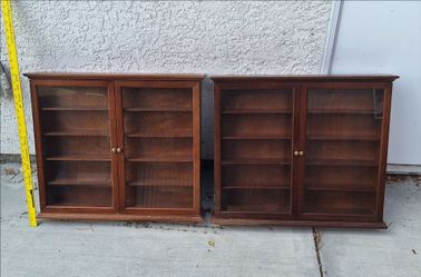 Two Display Cabinets-Solid Wood