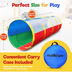 Hide N Side 6ft Crawl Through Play Tunnel Toy, Pop up Tunnel for Kids $7.99