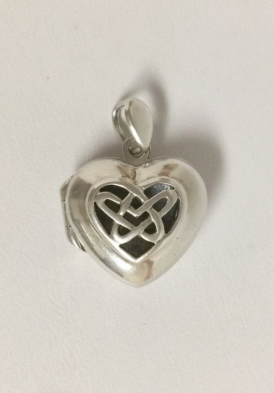 Sterling Silver Heart Shaped Locket Pendant