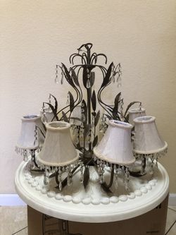 Beautiful Vintage Inspired Chandelier and Ceiling Medallion