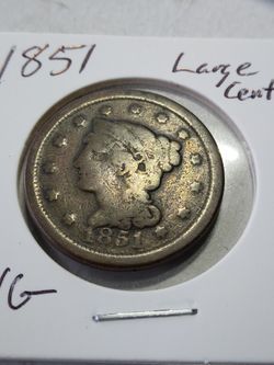 1851 Braided Hair Large Cent
