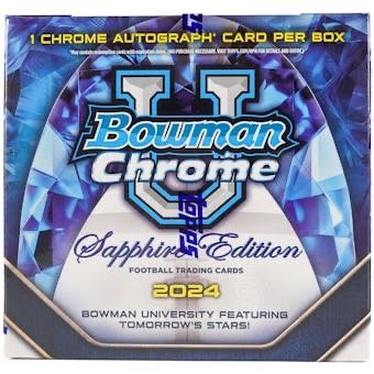 2024 Bowman University Chrome Sapphire Edition Football Hobby Sealed Box (Last One)
