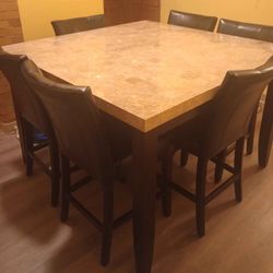 6 Chair Marble Table