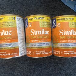 Lot Of 3 Similac 360 Total Care - Sealed New