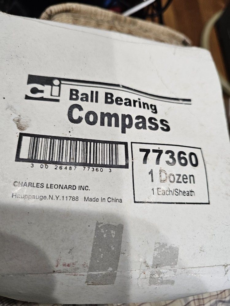 Charles Leonard Inc. Ball Bearing Compass, Silver, 12" diameter Lot Of 12, NEW