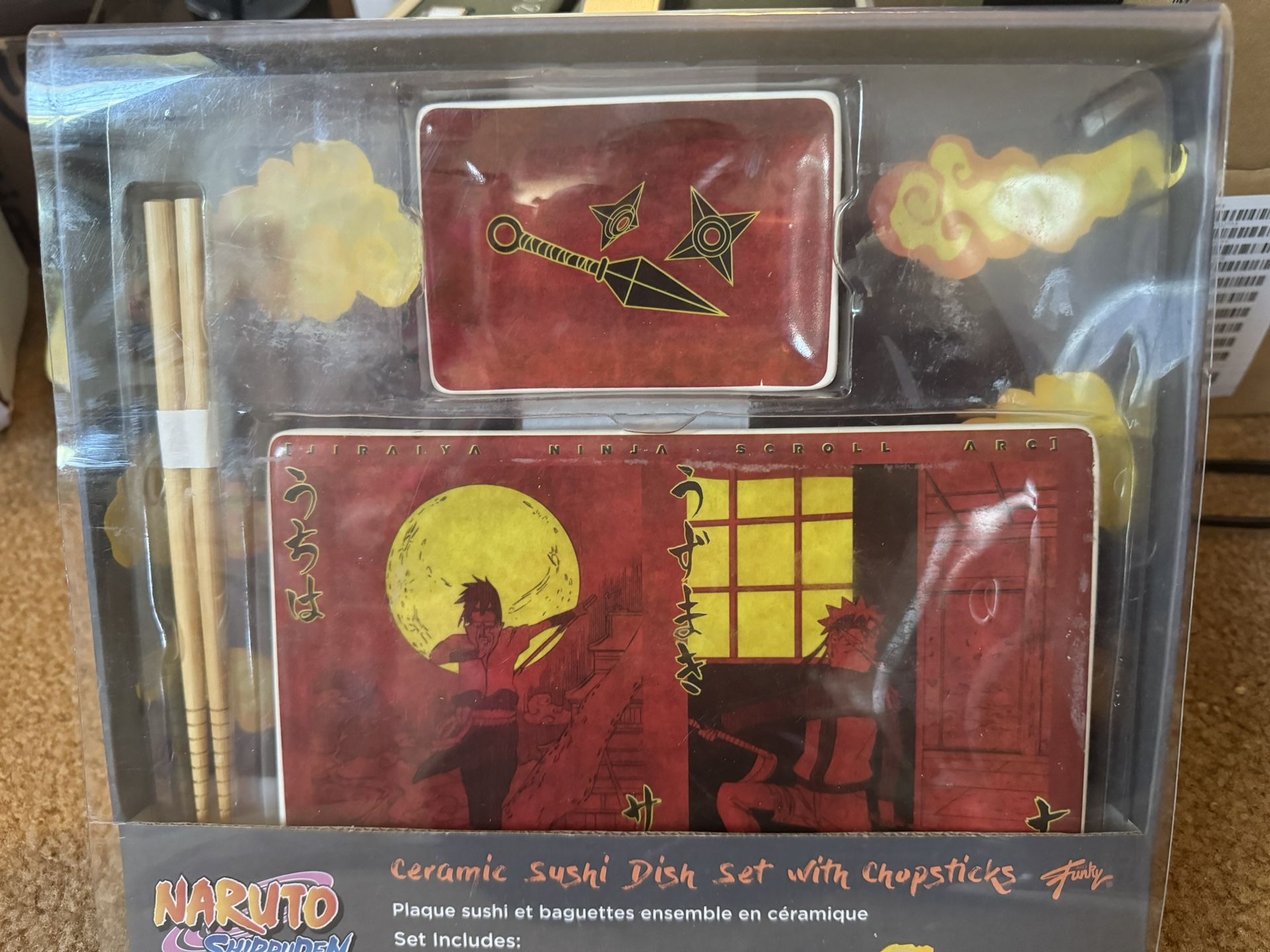 Naruto Sushi Set W/chopsticks