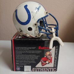 Colts signed mini Football Helmet