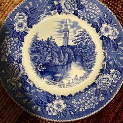 ALFRED MEAKIN ENGLAND BLUE STEPHEN FOSTER MEMORIAL SWANEE RIVER 10" PLATE 