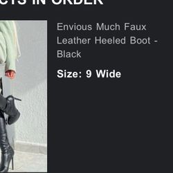 Fashion Nova Heel Boots 9W