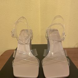 I.N.C Averna Ankle Strap Dress Sandals, Beige/clear