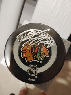 Autographed Chicago Blackhawk puck