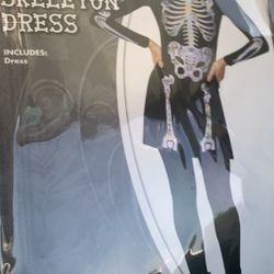 Skeleton Dress Costume XL