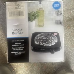 Single Plug In Burner 