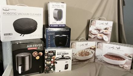 Air fryer, robot vacuum,  rice cooker with steamer, Dolly Parton kitchen bake collection