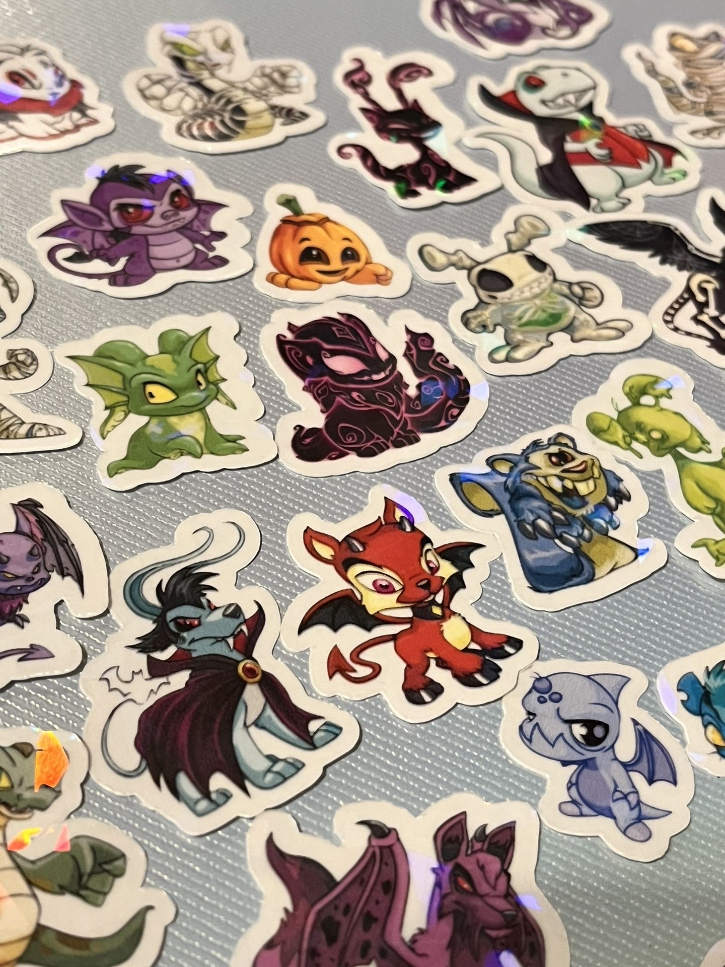 CLEAR Spooky Neopets Stickers