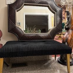 Beautiful Gorgeous Bench With The Beautiful Mirror 