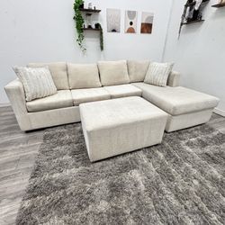 Cream Sectional Couch - Free Delivery 