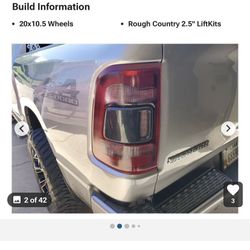 Tail Light Cover Carbon Fiber Dodge Ram 18+