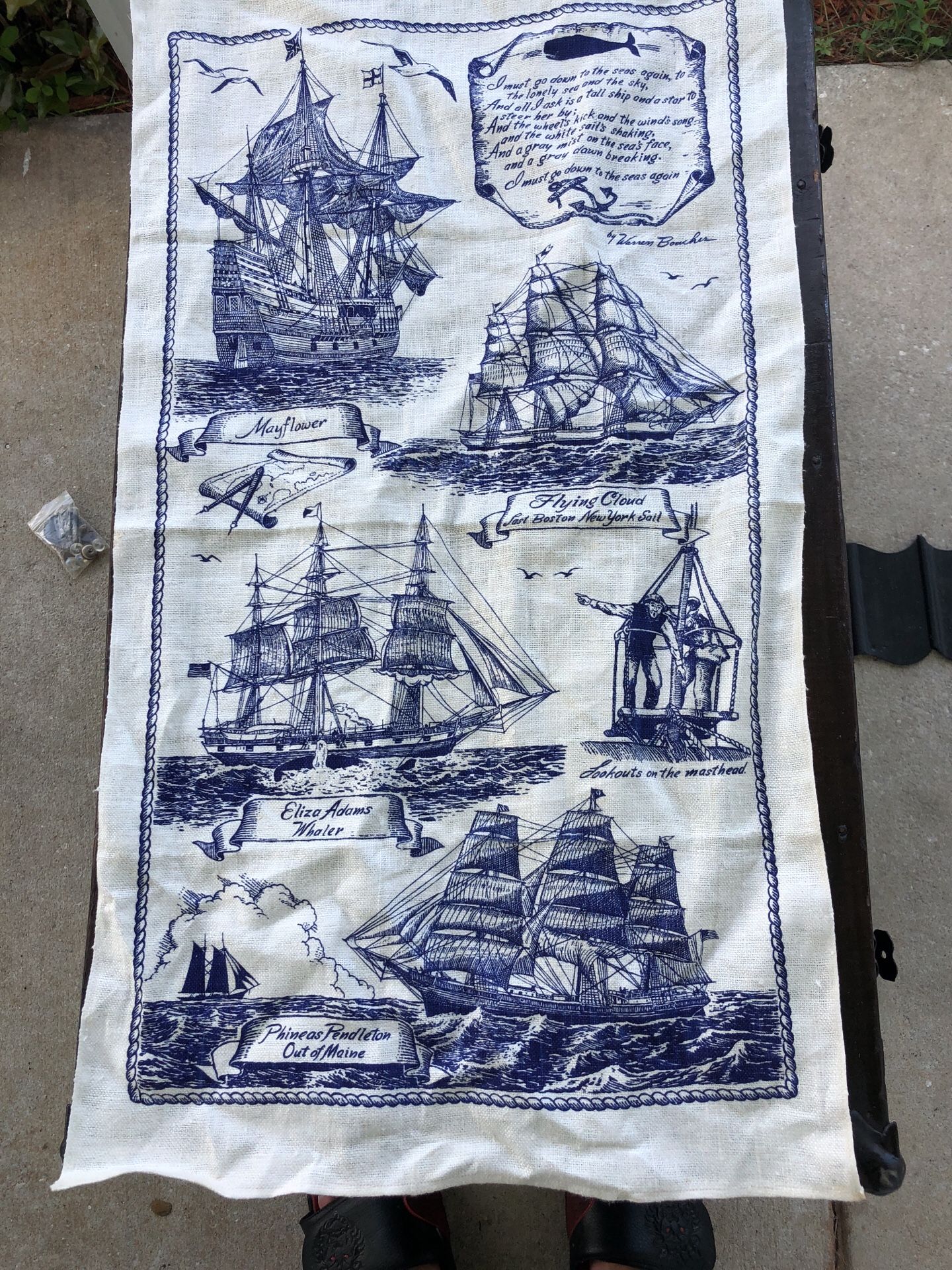 Vintage kaydee handprints nautical theme