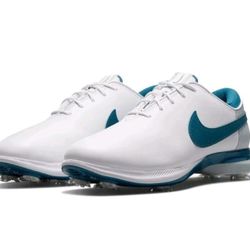 Men's Nike Air Zoom Tour Victory 2 White Marina Blue Golf Cleats Sz 13⛳️