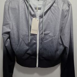 Milanpivillon Cropped Women's Gray Hombre Hoodie Size Med. NEW