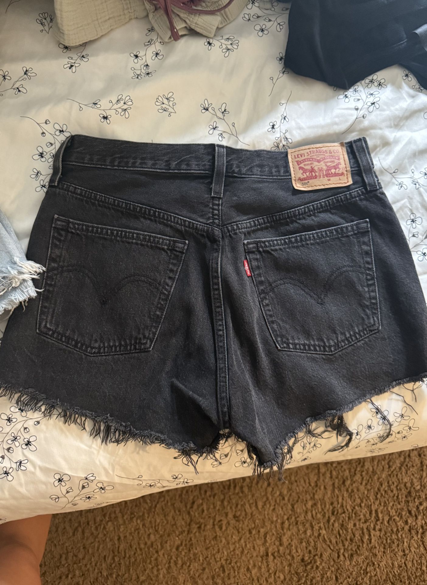 Levi Black 501 Shorts