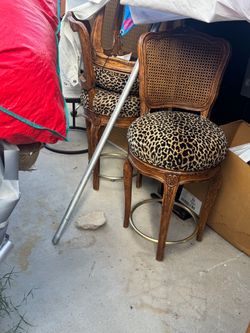 3 Cheetah bar stool chairs