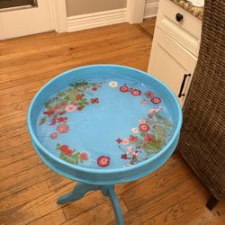 Real Dried Flowers Refurbished Table