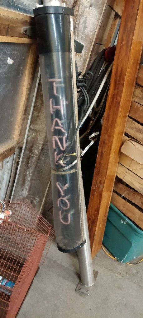 "Thank You" Neon Light Up Sign With Stainless Steel Pole