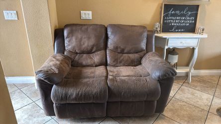 FREE LOVE SEAT REAR RECLINES on curb