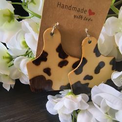 Cow Tag Earrings 