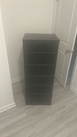 Tall Black 6-Drawer Dresser