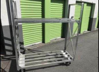 Comercial aluminum shelf cart