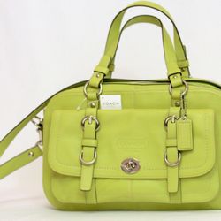 Coach Leather Green Purse