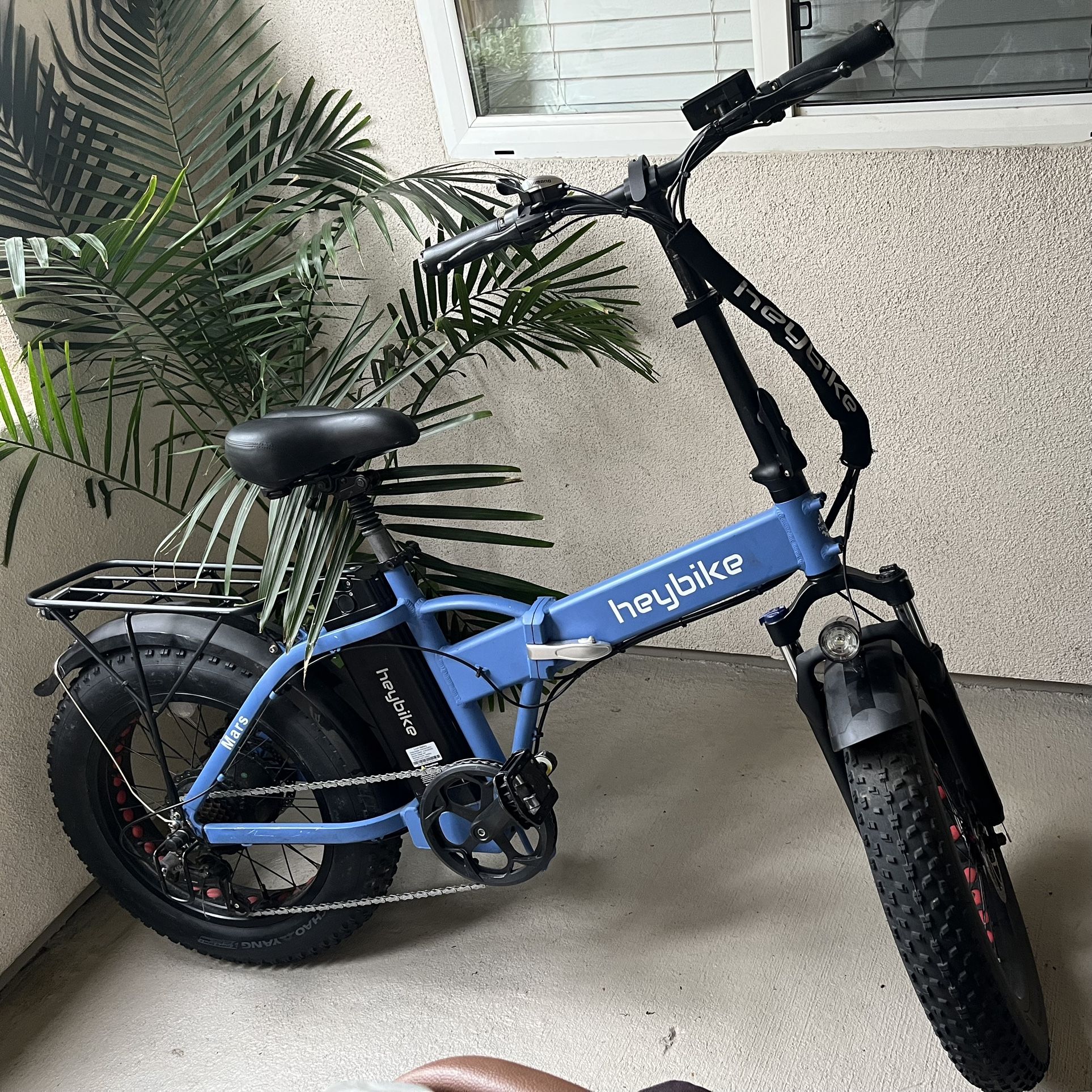 Heybike Mars Folding Electric Fat Tire Bike 750W – Blue – Excellent Battery – Local Pickup
