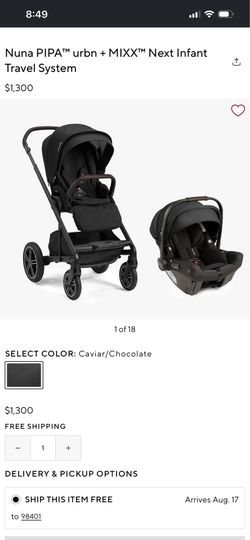 Nuna PIPA lite lx infant car seat with two car seat bases & Nuna MIXX stroller