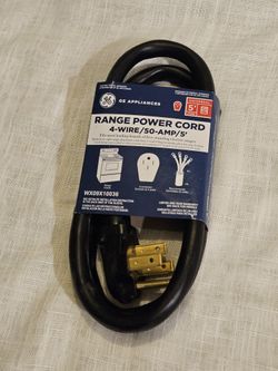 GE Range Power Cord / 4-Wire — 50 Amp — 5 Feet — WX09X10036