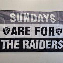 New NFL Las Vegas Raiders Banner Flag 3x5