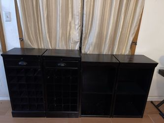 Set Of 4 Wine And Bar Shelves 
