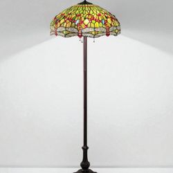 Meyda Drangonfly Tiffany Floor Lamp