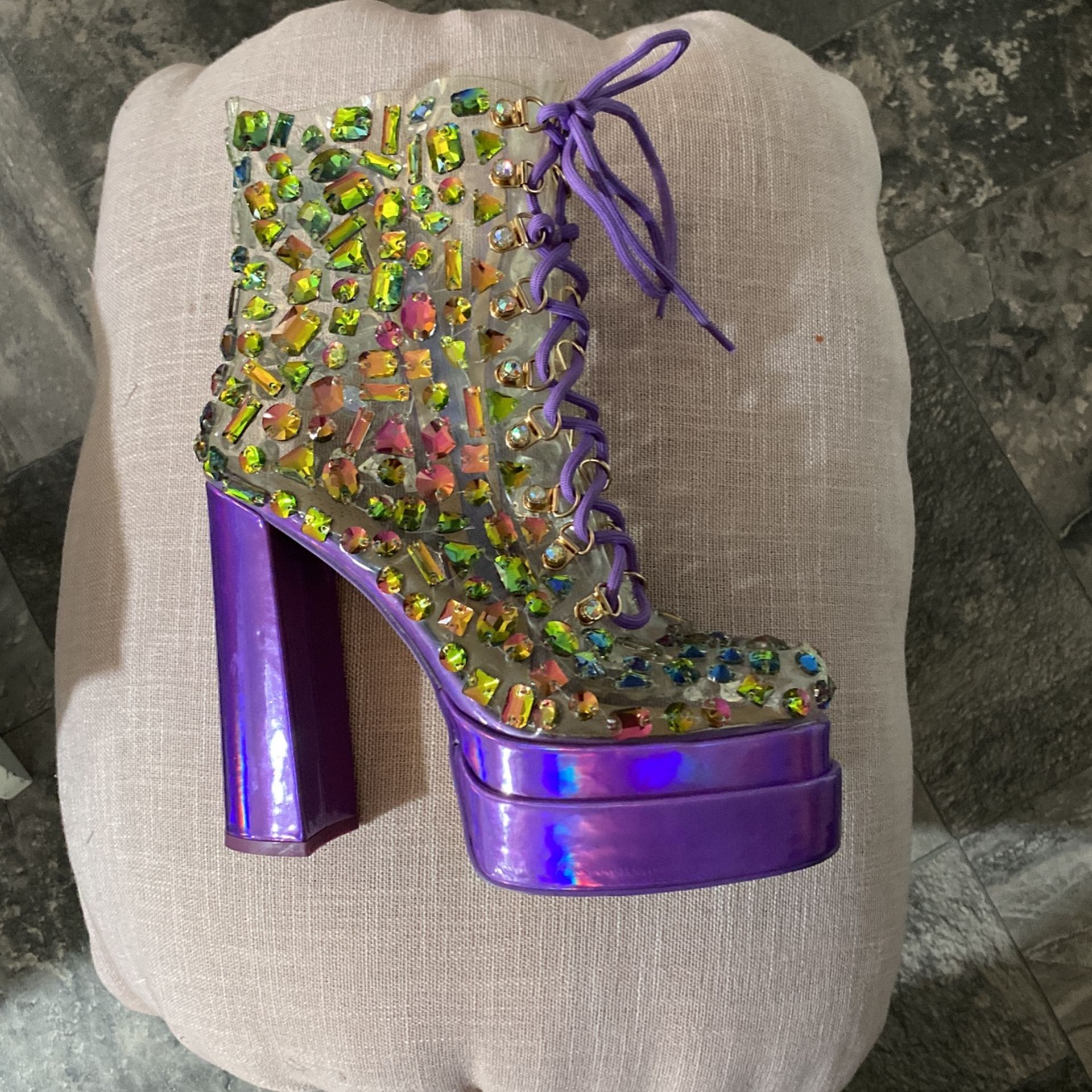 Diamond Design Boots Women Size 10 Azalea Wang