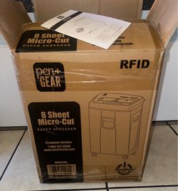 Pen + Gear 8-Sheet Micro-Cut Shredder with Pullout Basket for Privacy