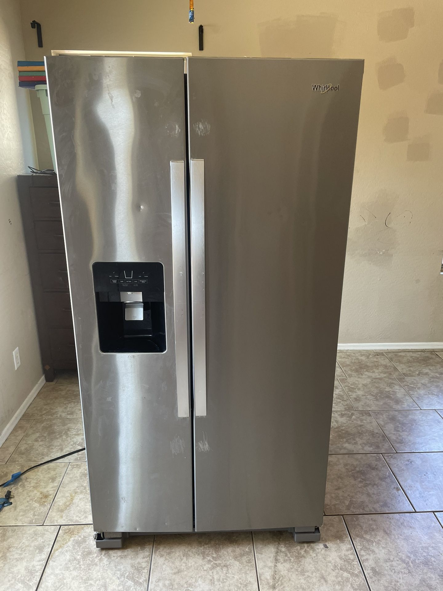 Whirlpool Stainless Steel Side-by-Side Refrigerator – Ice & Water Dispenser