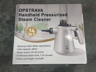 OPSTRAVA Handheld Pressurized Steam Cleaner with 14 in 1 functionality